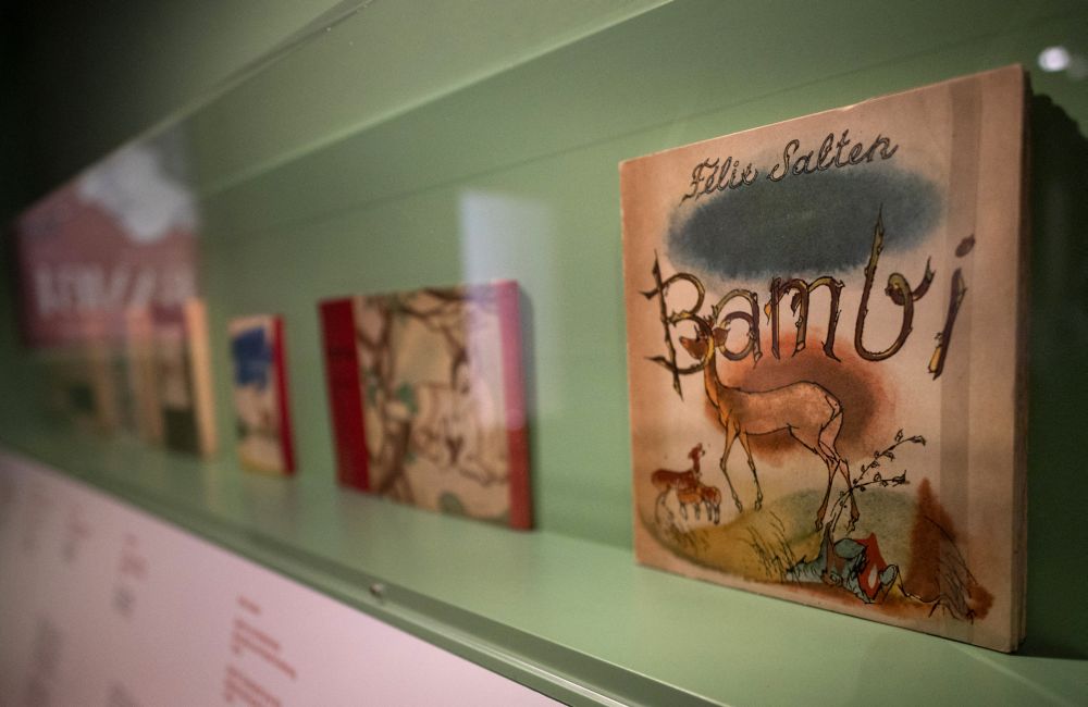 Various translations of the iconic tale u00e2u20acu02dcBambi: A Life In The Woodsu00e2u20acu2122 by Felix Salten are seen on display at the City Hall Library in Vienna on March 23, 2021. u00e2u20acu201d AFP picnn