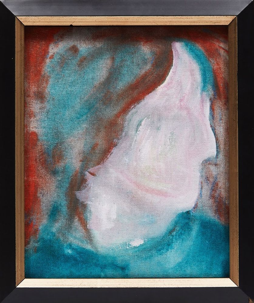 The painting signed and dated 1997 on the back, is part of a series of 47 canvas painting by the late singer. u00e2u20acu201d Picture courtesy of Cowley Abbott