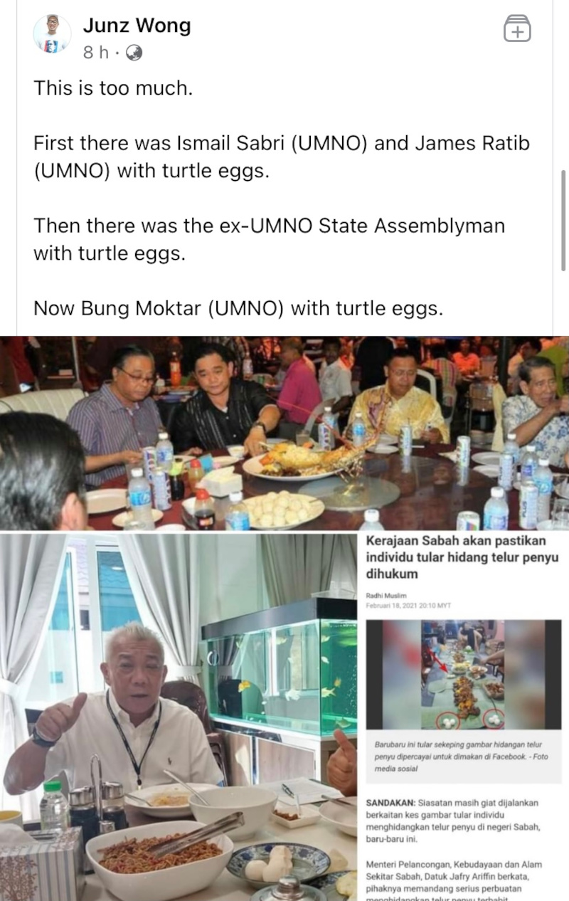 While Malay Mail tried to reach Datuk Seri Bung Moktar Radin for comment, a Facebook user believed to be a community development officer for Lamag, claimed that the photo was altered. ― Picture from Facebook/Junz Wong 