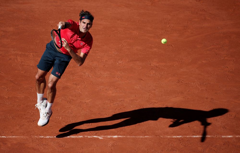 Switzerland's Roger Federer in action during his first round match against Uzbekistan's Denis Istomin at Roland Garros, Paris May 31, 2021. u00e2u20acu201d Reuters pic
