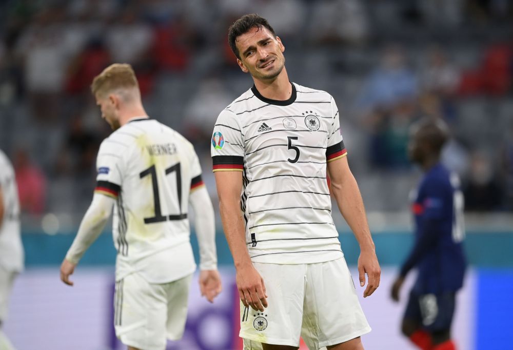 Germany's Mats Hummels looks dejected after the match against France at the Allianz Arena, Munich June 15, 2021. u00e2u20acu201d Reuters pic