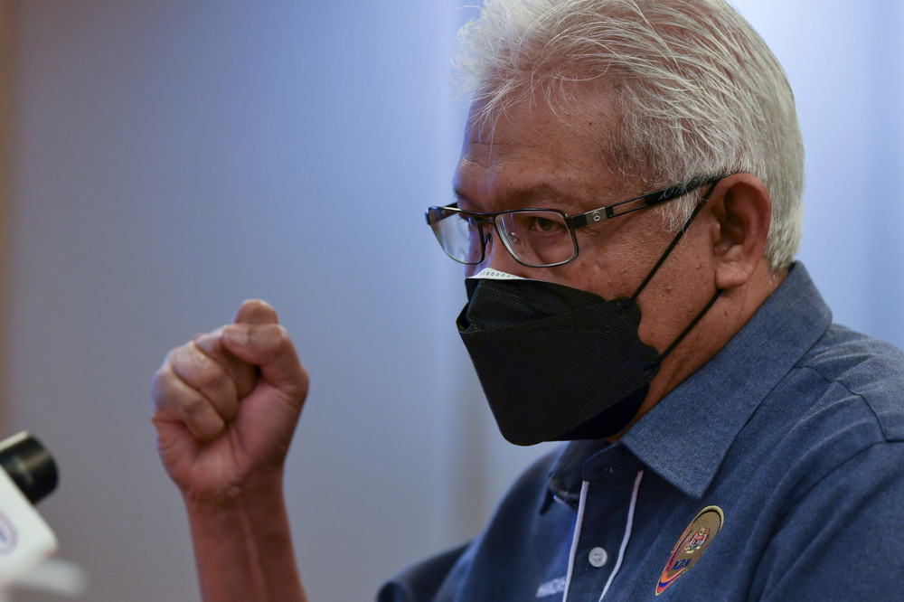 Home Minister Datuk Seri Hamzah Zainudin at a press conference on compliance to total lockdown standard operating procedure (SOP) in Putrajaya, June 18, 2021. u00e2u20acu201d Bernama pic 