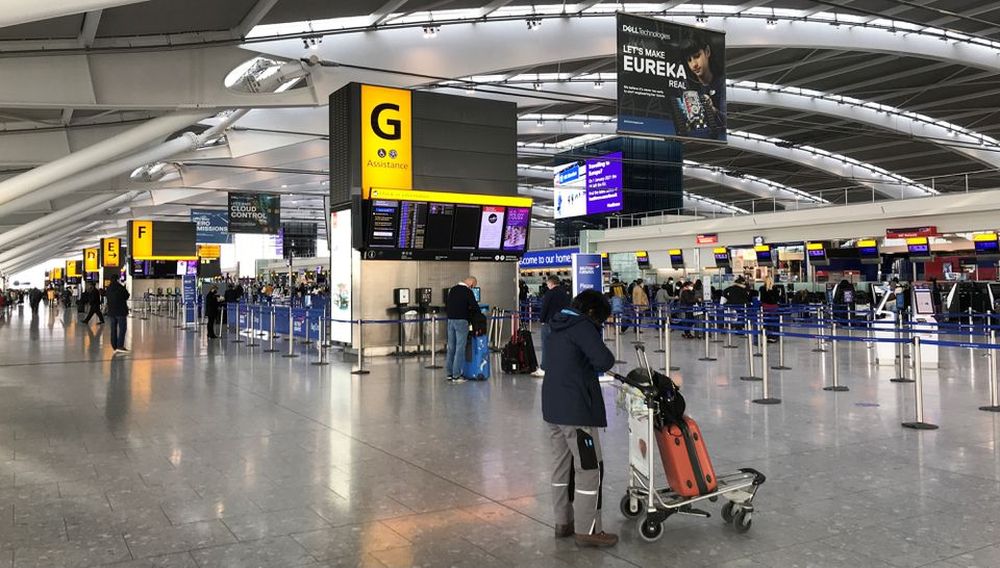 Passengers are seen at BA check-in desks at Heathrow Airport, following the outbreak of the coronavirus disease (Covid-19), London, Britain January 15, 2021. u00e2u20acu201d Reuters pic
