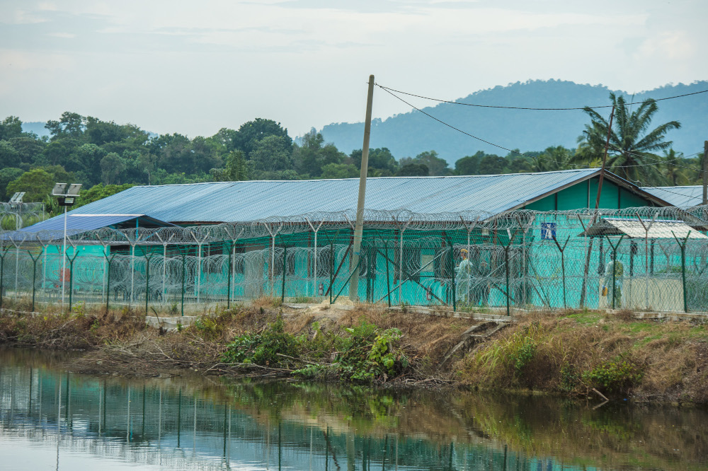A general view of the temporary Beranang Satellite Prison and Immigration Depot, June 3, 2021. — Picture by Shafwan Zaidon