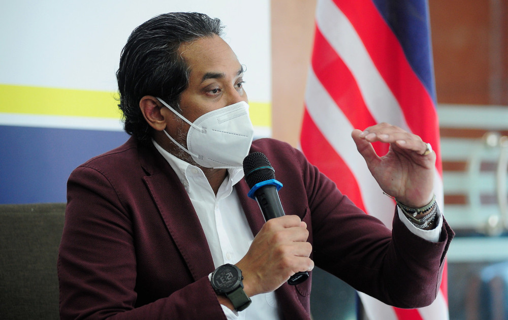 Khairy Jamaluddin speaks during a press conference after attending the Selangor state level Covid-19 Immunisation Task Force (CITF) meeting in Shah Alam, June 15, 2021. u00e2u20acu201d Bernama pic 