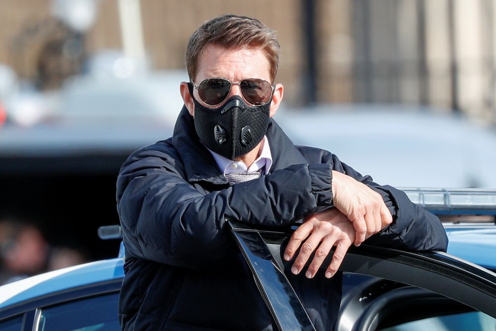 Actor Tom Cruise is seen on the set of u00e2u20acu02dcMission Impossible 7u00e2u20acu2122 while filming in Rome, Italy October 13, 2020. u00e2u20acu201d Reuters pic