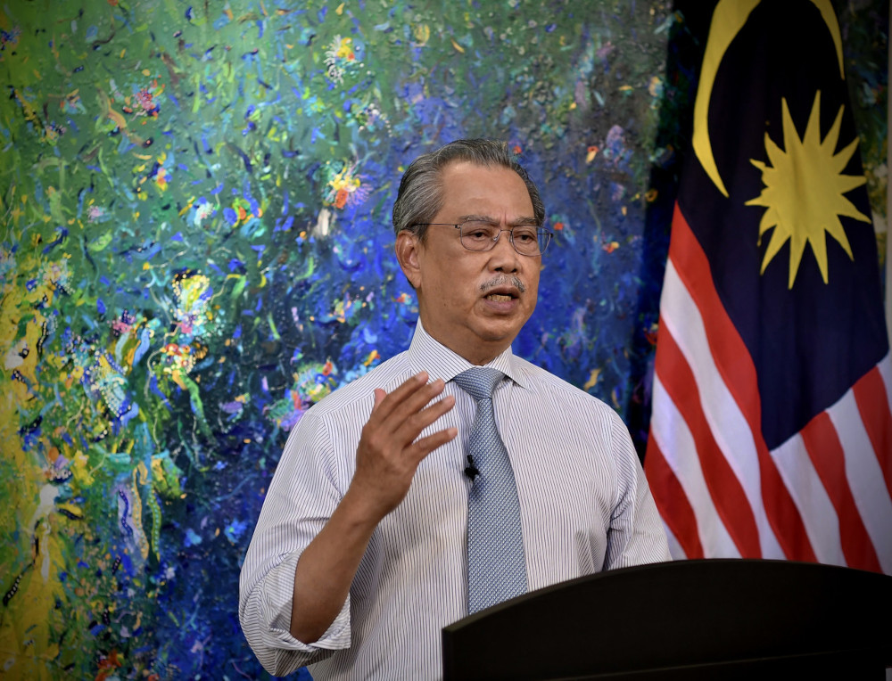 Prime Minister Tan Sri Muhyiddin Yassin delivers his speech on the National Recovery Plan: Transition Phase of MCO in Stages, in Kuala Lumpur, June 15, 2021. u00e2u20acu201d Bernama pic 
