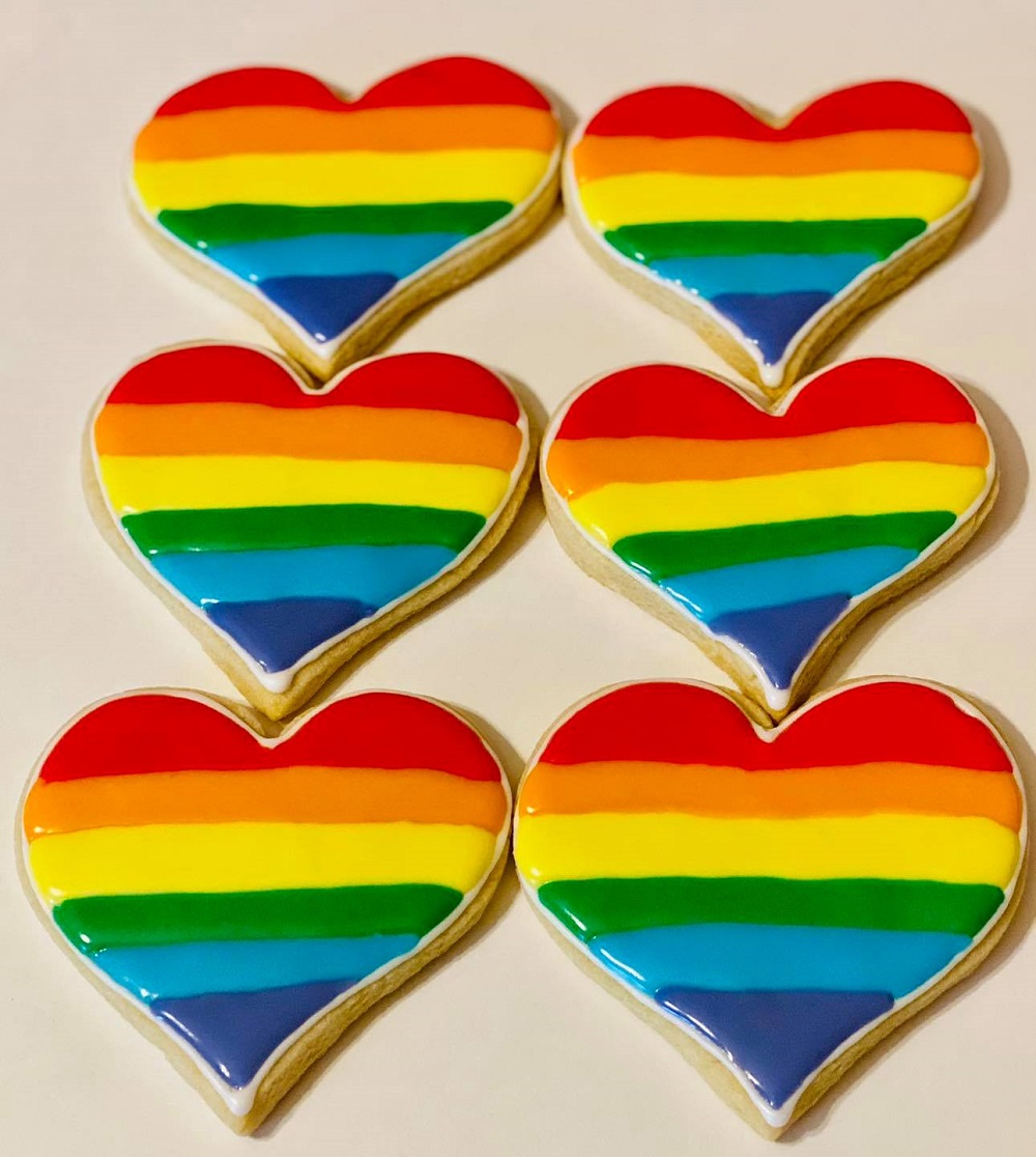 For Pride Month, a Texas baker wanted to show her support for the LGBT community by selling heart-shaped rainbow cookies. u00e2u20acu2022 Picture via Facebook