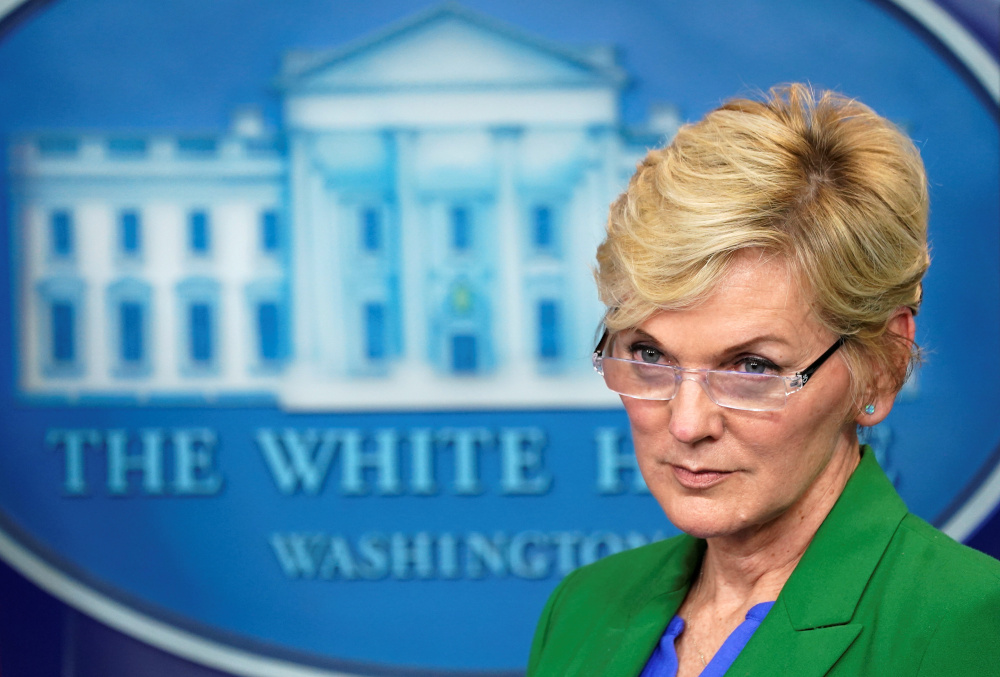 US Energy Secretary Jennifer Granholm listens to a question during a press briefing about the Colonial Pipeline cyberattack shutdown, at the White House in Washington May 11, 2021. u00e2u20acu201d Reuters pic