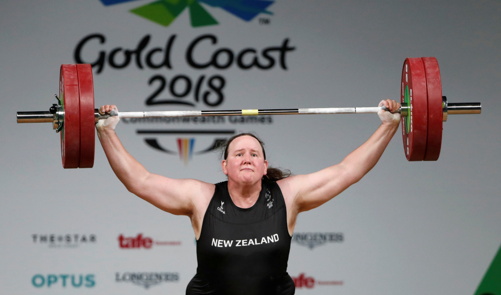 Laurel Hubbard of New Zealand competes during the Gold Coast 2018 Commonwealth Games Womenu00e2u20acu2122s +90kg Final in Gold Coast, April 9, 2018. u00e2u20acu201d Reuters pic