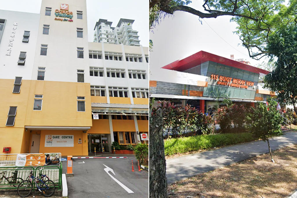 A 29-year-old nursing aide from Orange Valley Nursing Home (left) and a 74-year-old worker at the Bukit Merah View Market and Hawker Centre (right) were two of the new Covid-19 cases reported on June 10, 2021. u00e2u20acu2022 Picture via Google Maps
