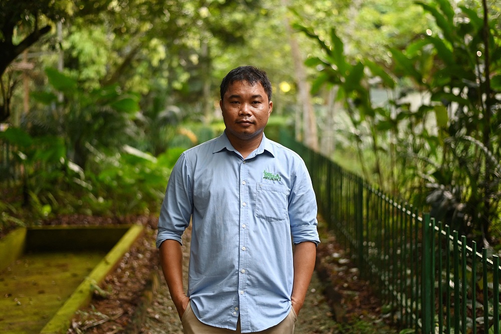 Save Vietnam's Wildlife director Nguyen Van Thai poses for a photograph at the organisation's pangolin conservation centre in the Cuc Phuong National Park. u00e2u20acu2022 AFP pic via ETX Studio