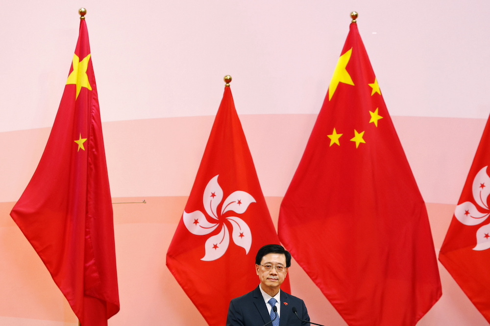Chief Secretary for Administration John Lee Ka-chiu attends the ceremony marking the 24th anniversary of the former British colonyu00e2u20acu2122s return to Chinese rule, in Hong Kong, China July 1, 2021. u00e2u20acu201d Reuters pic