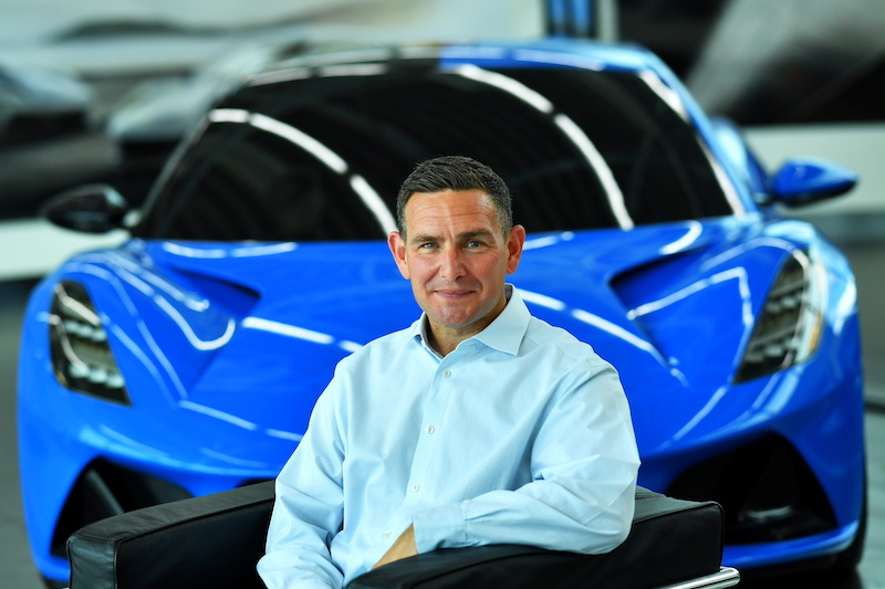 Managing Director of Lotus, Matt Windle sits beside an Emira car during an interview with Reuters at the car plant headquarters in Hethel, Britain June 23, 2021. u00e2u20acu201d Reuters pic