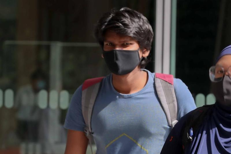 Balachandran Parthiban leaving the State Courts on November 18, 2020. u00e2u20acu201d TODAY pic