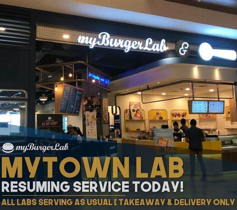 myBurgerLab's stores will be closed from July 26 to July 30 for its employees to take a break. u00e2u20acu201d Picture via instagram/myburgerlab