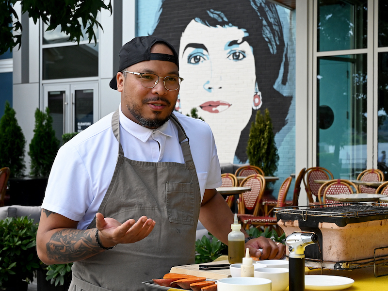 Executive Chef Jerome Grant speaks about African American cuisine, its origins, ingredients and influence on American cuisine in Washington, DC June 25, 2021. u00e2u20acu201d AFP pic