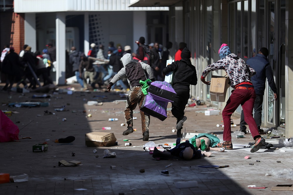 Demonstrators loot stores as protests continue, following imprisonment of former South Africa President Jacob Zuma, in Katlehong, South Africa July 12, 2021. u00e2u20acu201d Reuters pic
