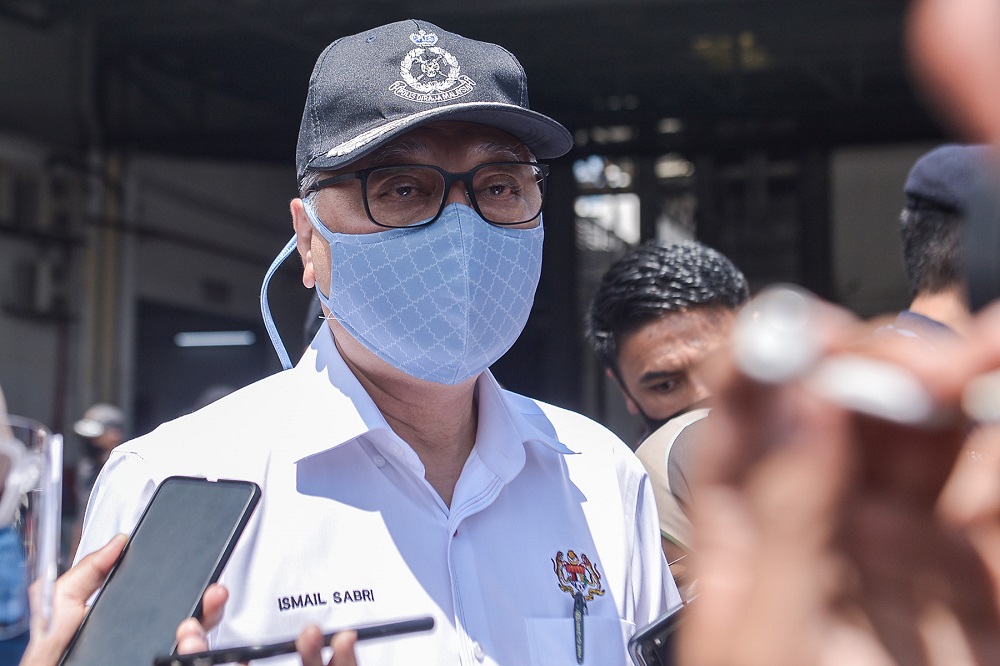Deputy Prime Minister Datuk Seri Ismail Sabri speaks to reporters in Shah Alam July 17, 2021. u00e2u20acu201d Picture by Miera Zulyana