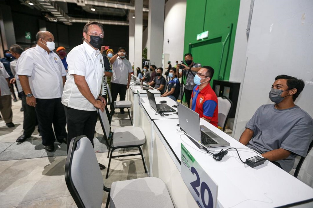 Johor Mentri Besar Datuk Hasni Mohammad is seen during yesterdayu00e2u20acu2122s visit to review final preparations for the opening of the Mid Valley Southkey mega PPV in Johor Baru July 19, 2021. u00e2u20acu201d Picture courtesy of the Johor Mentri Besaru00e2u20acu2122s Office 