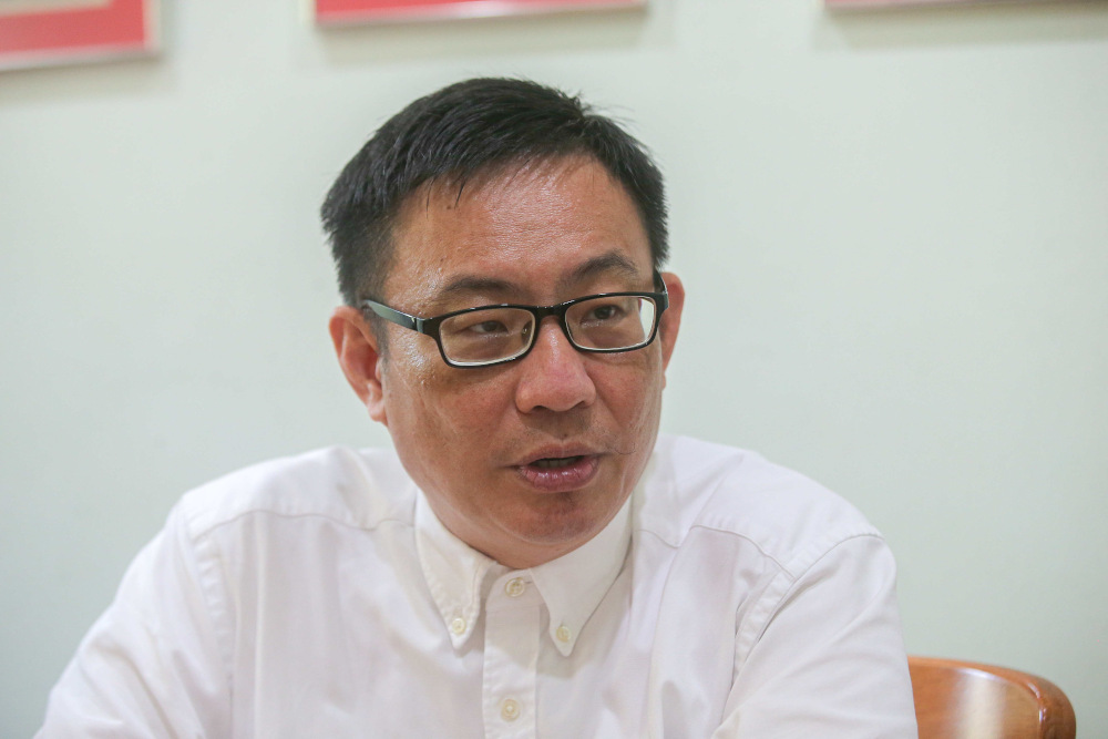 Malim Nawar assemblyman Leong Cheok Keng speaks to Malay Mail during an interview session at his office in Canning Garden, Ipoh July 20, 2021. u00e2u20acu201d Picture by Farhan Najib
