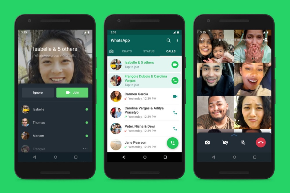 WhatsApp calls can only support eight people at a time.  u00e2u20acu201d Picture courtesy of Facebook/WhatsApp via ETX Studio