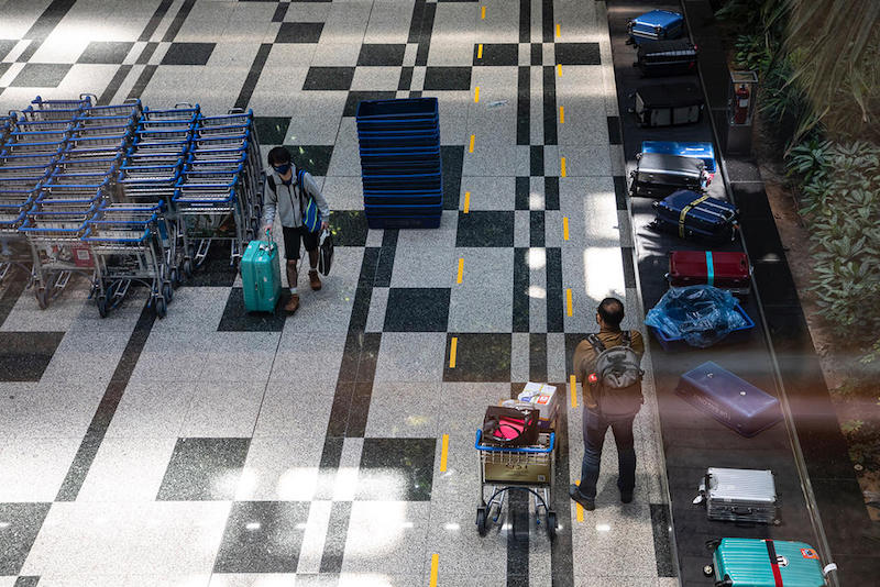 Visitors at Changi Airport on April 25, 2021. u00e2u20acu201d Photo by Nuria Ling for TODAYnn