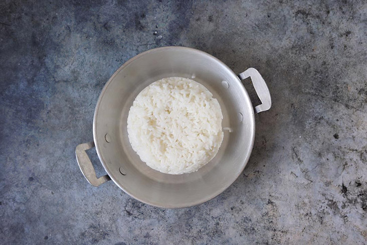 Rather than starting from scratch, why not begin with some leftover cooked white rice?