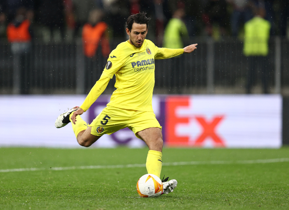 Villarrealu00e2u20acu2122s Dani Parejo scores a penalty during the shoot out at the Europa league final against Manchester United at Polsat Plus Arena Gdansk, Poland, May 26, 2021. u00e2u20acu201d Reuters picnn
