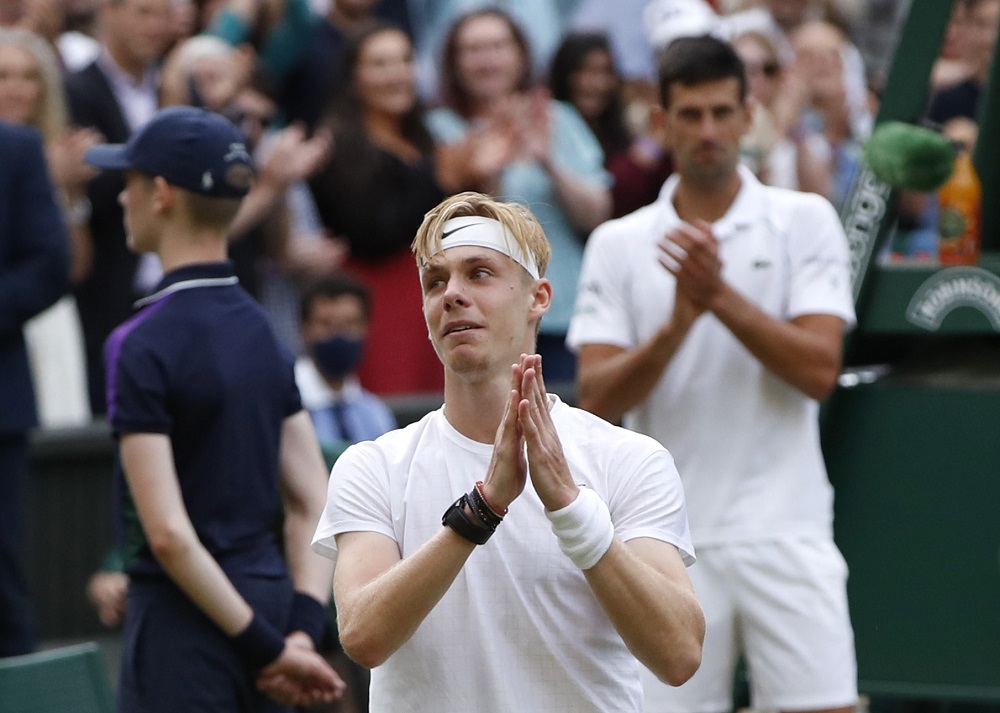 Canada's Denis Shapovalov reacts after losing his semi final match against Serbia's Novak Djokovic at Wimbledon July 10, 2021. u00e2u20acu2022 Reuters pic
