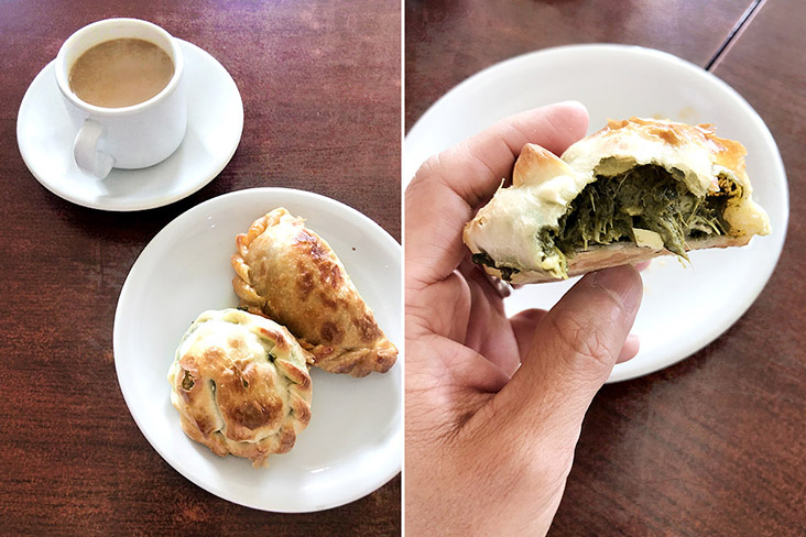 Have a coffee break with – what else? – an empanada, such as this spinach and cheese version.