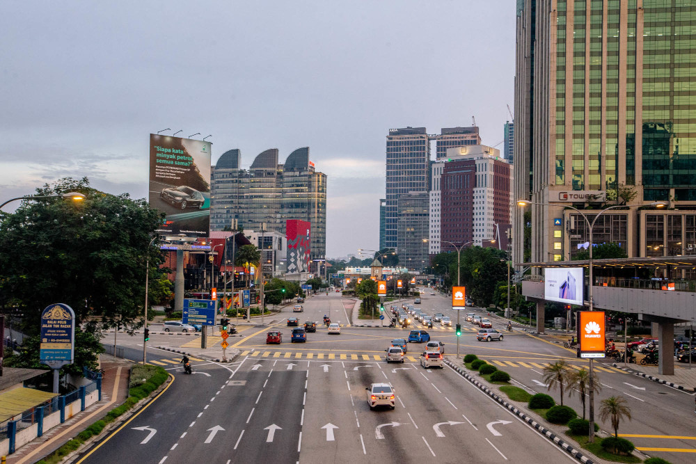 Commercial buildings in the central business district of Kuala Lumpur July 1, 2021. u00e2u20acu201d Picture by Firdaus Latif 