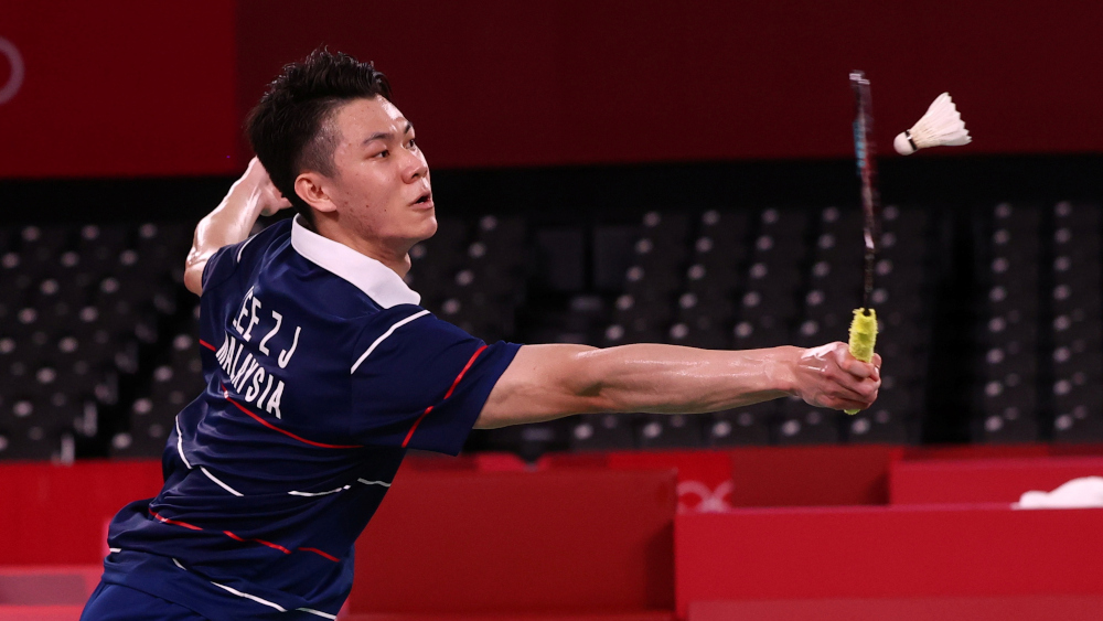 Lee Zii Jia of Malaysia in action during the match against Chen Long of China at the Musashino Forest Sport Plaza, Tokyo, Japan, July 29, 2021. u00e2u20acu201d Reuters pic 
