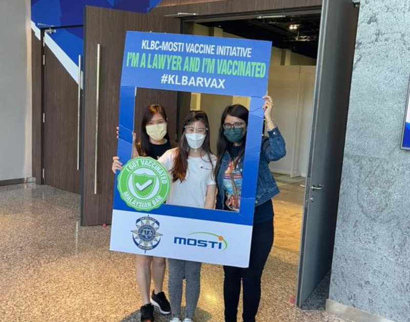 Malaysian Bar lawyers get their Covid-19 jabs at the Malaysia International Trade and Exhibition Centre (Mitec) vaccination centre, July 12, 2021. u00e2u20acu201d Picture courtesy of Kuala Lumpur Bar Committee