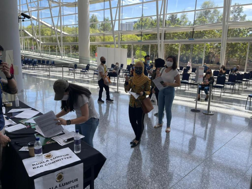 Known as the Kuala Lumpur Bar Committee’s Vaccine Delivery Initiative, the project started through the Kuala Lumpur Bar’s direct engagement with Mosti minister Khairy Jamaluddin. — Picture courtesy of Kuala Lumpur Bar Committee