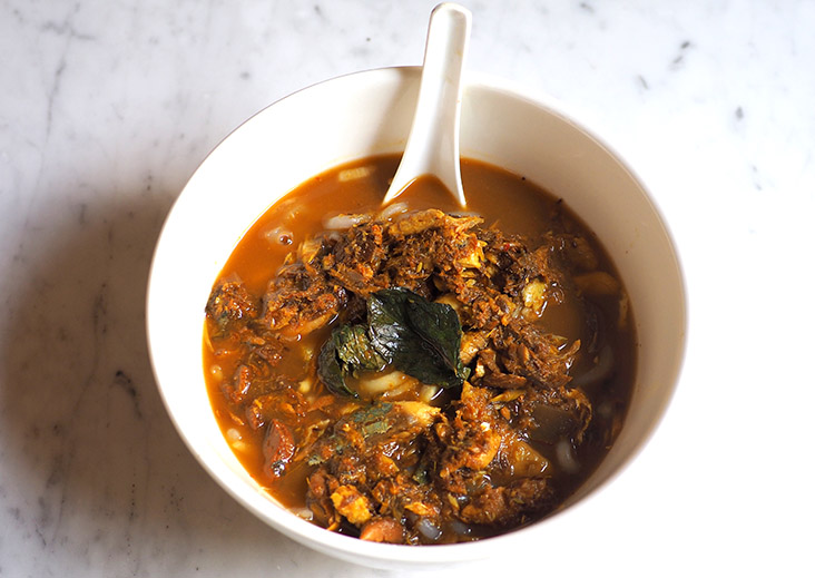 The stall's 'assam laksa' has an appetising tangy taste and they are generous with the mackerel fish.