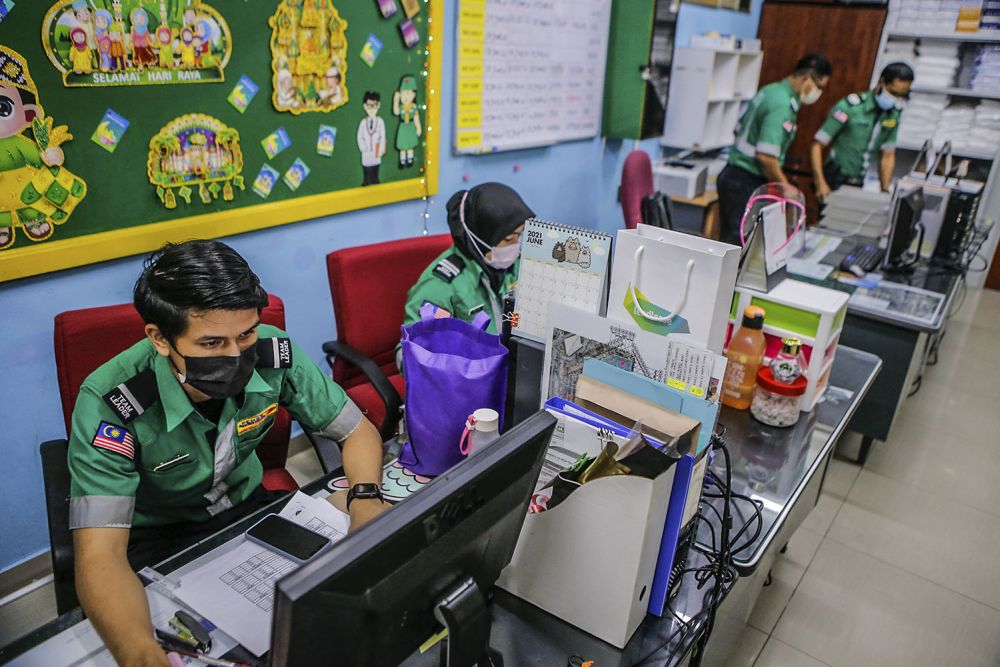 Paramedic EMS Services Sdn Bhd paramedics and staff on duty at their headquarters in Kuala Lumpur July 5, 2021. 