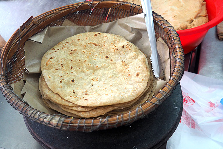 Santa Chapati House serves up fluffy 'chapatis' that are freshly prepared on a hot griddle