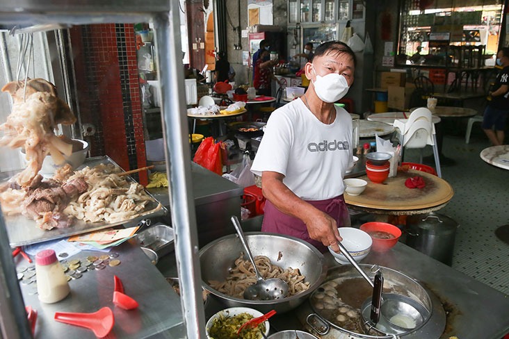 The famous beef noodles from Lai Foong Restaurant can be ordered for delivery