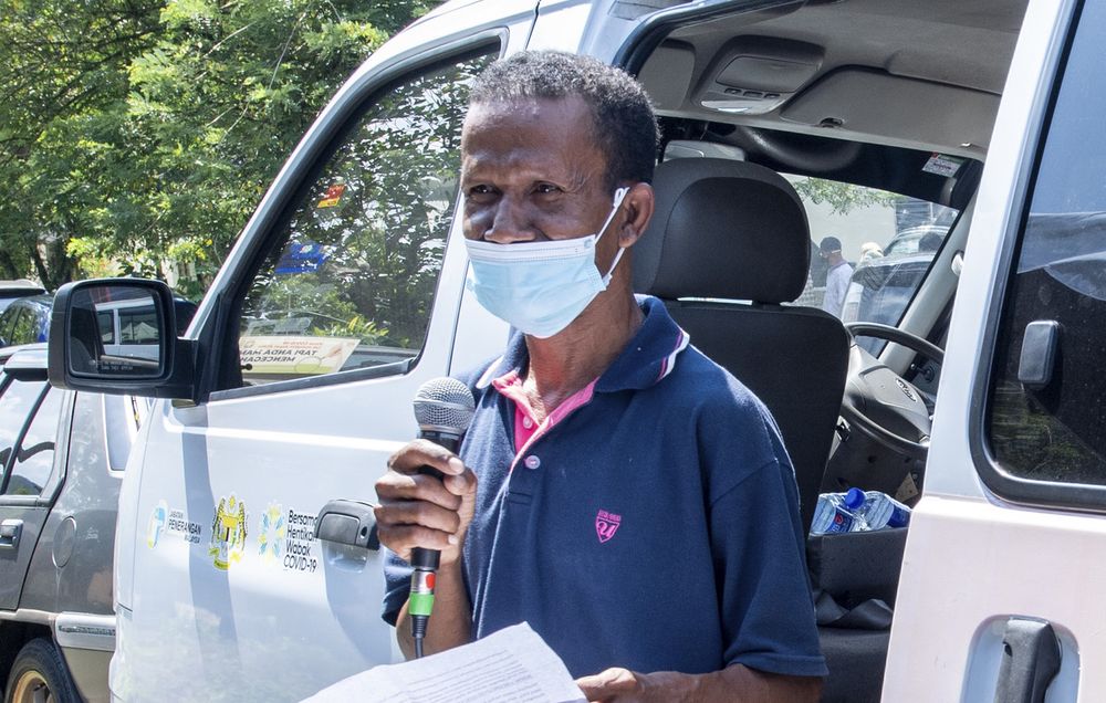 There is nothing more exciting for an Orang Asli man named Ramli Lanas, 52, when he has the opportunity to be a u00e2u20acu02dcmediatoru00e2u20acu2122 to persuade the people to take the Covid-19 vaccine injection, in Jeli, July 3, 2021. u00e2u20acu201d Bernama pic
