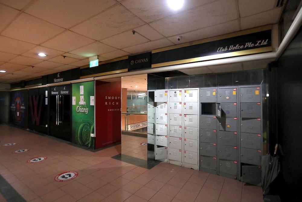 A karaoke lounge at Balestier Point. Nightlife operators that converted to food-and-beverage operations cannot use blackout windows or opaque doors along their perimeter if they wish to resume business. u00e2u20acu201d Photo by Nuria Ling for TODAY 