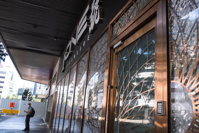 One Exclusive, a karaoke lounge at 114 Middle Road, one of the places linked to the growing Covid-19 cluster at such lounges and clubs. u00e2u20acu201d Picture by Nuria Ling for TODAYnn