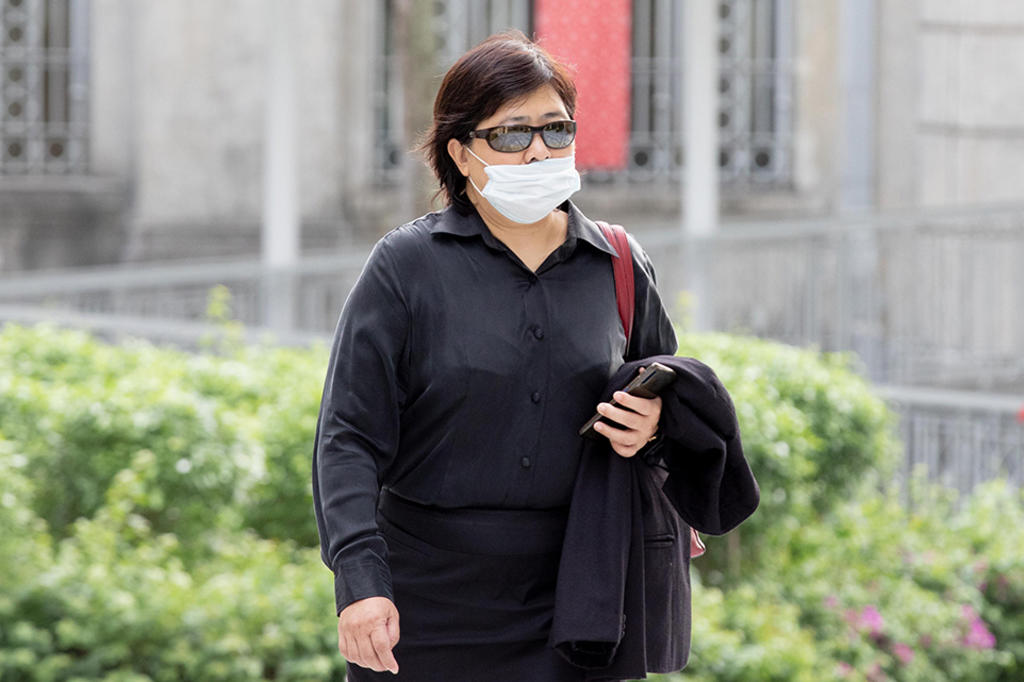 Phoon Chiu Yoke arrives at the State Courts on July 6, 2021. u00e2u20acu2022 TODAY pic