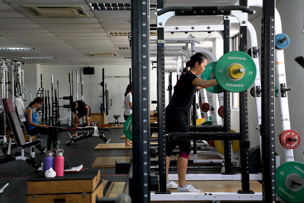 Gym users at Genesis Gym at Katong Shopping Centre, on July 21, 2021. u00e2u20acu201d TODAY pic