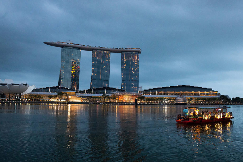 The Ministry of Health have found 11 cases of coronavirus infection linked to a new cluster at the casino in Marina Bay Sands integrated resort (pictured). u00e2u20acu2022 TODAY pic