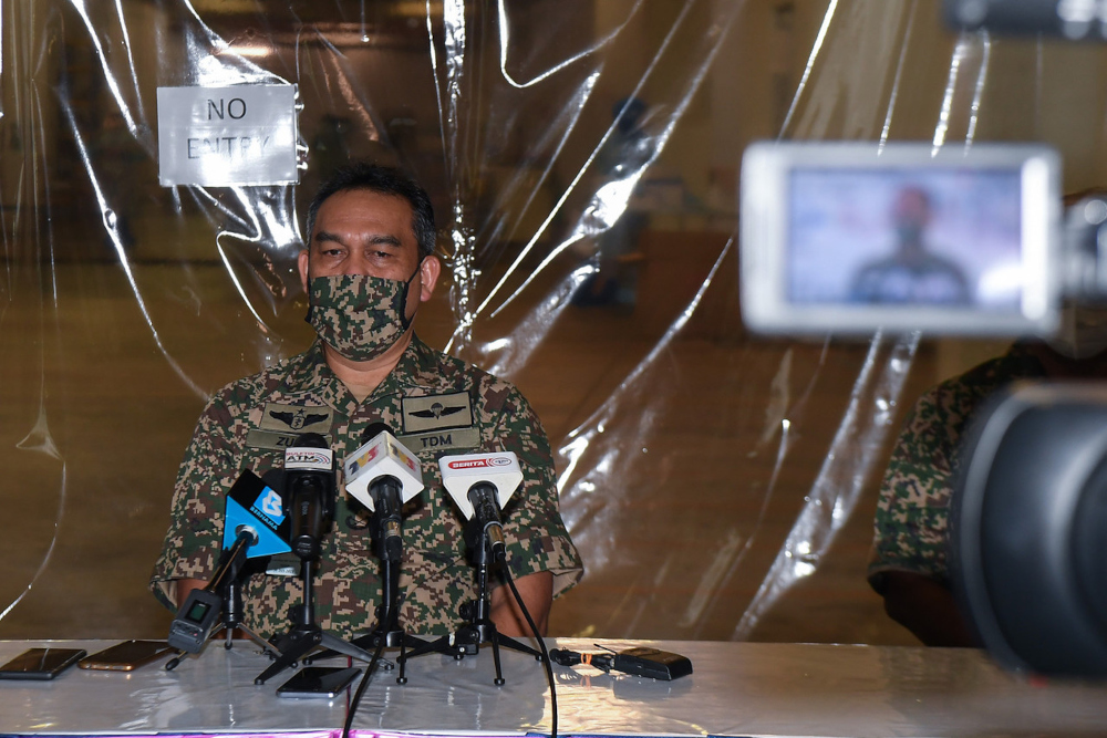 Armed Forces Health Services Division director-general Lt Gen Datuk Dr Zulkeffeli Mat Jusoh speaks to the media at the DMZ at Tuanku Mizan Armed Forces Hospital in Wangsa Maju, July 16, 2021. u00e2u20acu201d Bernama pic 