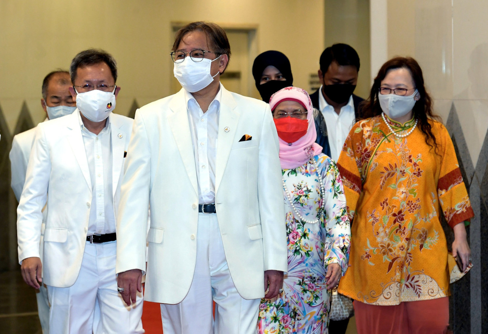 Chief Minister Datuk Patinggi Abang Johari Openg at the Sarawak Day 2021 celebration at the Sarawak State Assembly in Kuching, July 22, 2021. u00e2u20acu201d Bernama pic 