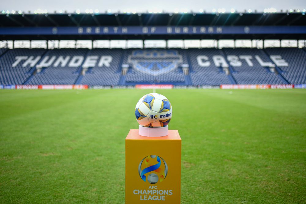 A match ball is seen during the AFC Champions League 2021 Group J match between Cerezo Osaka and Port FC at Buriram Stadium, Thailand June 30, 2021. u00e2u20acu201d Reuters pic