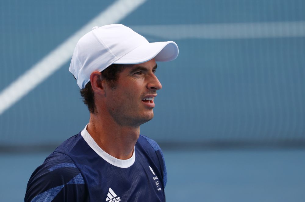Andy Murray of Britain during training at the Ariake Tennis Park, Tokyo July 22, 2021. u00e2u20acu201d Reuters pic