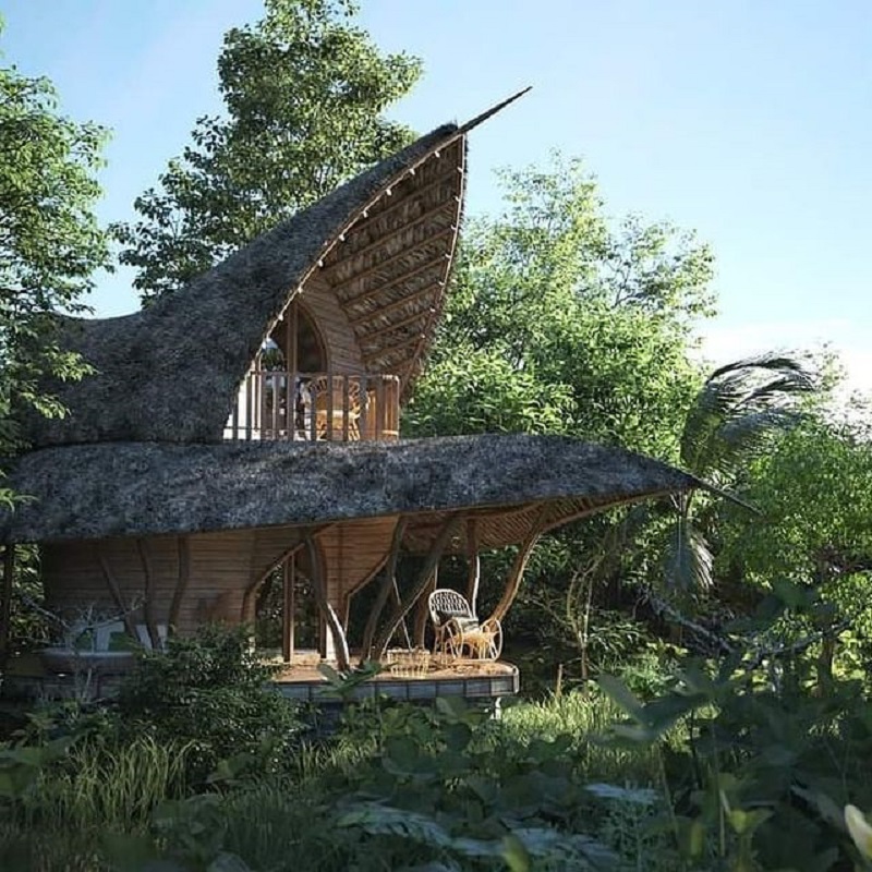 Architect Thilina Liyanage has designed lotus houses in the heart of the Sri Lankan forest. u00e2u20acu2022 Picture via Instagram/ thilinaliyanage